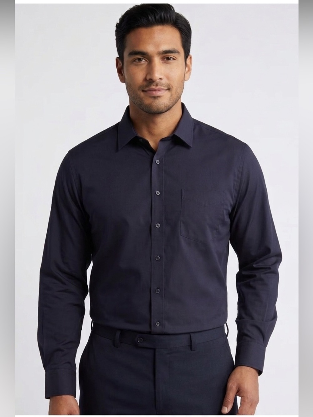 NWT Nordstrom Rack Shirt Black 100% Cotton Button Down Shirt 15 x 32-33